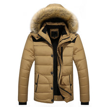Load image into Gallery viewer, Men Winter Parka Coats Outdoor Warm Thick Jacket Fur Hooded Coat Jacket 2019