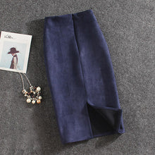 Load image into Gallery viewer, 2019 Women Skirts Suede Split Thick Stretchy Skirt Female