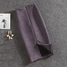 Load image into Gallery viewer, 2019 Women Skirts Suede Split Thick Stretchy Skirt Female