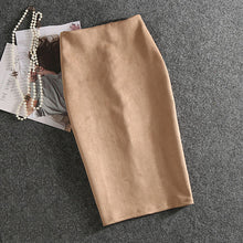 Load image into Gallery viewer, 2019 Women Skirts Suede Split Thick Stretchy Skirt Female