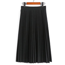 Load image into Gallery viewer, Women Fashion High Waist Pleated Solid Color Ankle Length Skirt