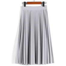 Load image into Gallery viewer, Women Fashion High Waist Pleated Solid Color Ankle Length Skirt