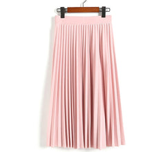 Load image into Gallery viewer, Women Fashion High Waist Pleated Solid Color Ankle Length Skirt