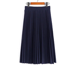 Load image into Gallery viewer, Women Fashion High Waist Pleated Solid Color Ankle Length Skirt