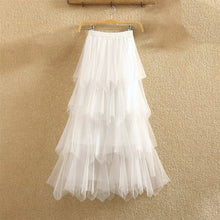 Load image into Gallery viewer, Women irregular Tulle Skirts Fashion Elastic High Waist Mesh Tutu Skirt