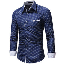 Load image into Gallery viewer, Fashion Men's Autumn Casual Shirts 2019 Long Sleeve Turn Down Collar Formal Polka