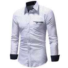 Load image into Gallery viewer, Fashion Men's Autumn Casual Shirts 2019 Long Sleeve Turn Down Collar Formal Polka