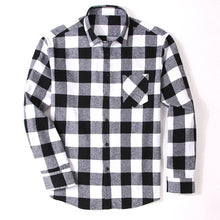 Load image into Gallery viewer, 100% Cotton Flannel Men's Plaid Shirt Slim Fit Spring Autumn Male Brand